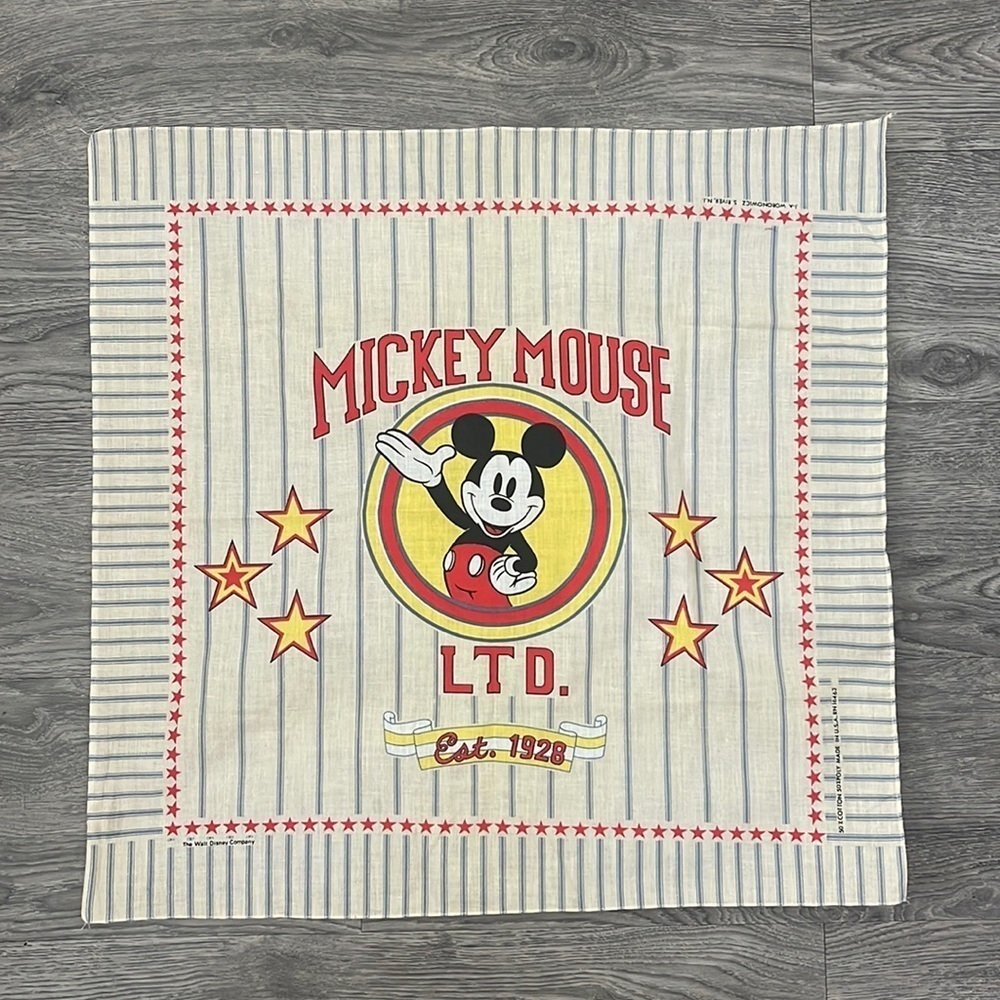 Vintage J A Woronowicz Mickey Mouse Disney bandana